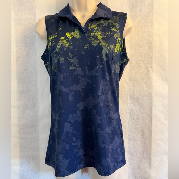 Puma Golf Sleeveless Women's Navy and Lime Tank Top Shirt Sz-XS. EE9 - Picture 2 of 10